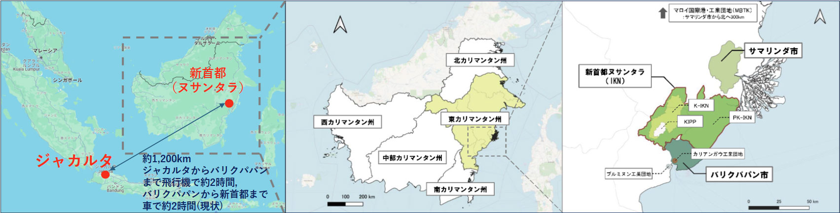 首都移転構想の位置関係